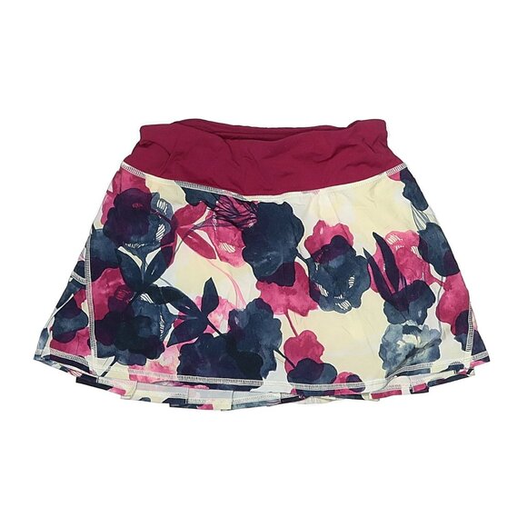 Lululemon Pace Setter Skirt - Inky Floral Ghost Inkwell Bumble Berry sz 2 - Picture 2 of 4